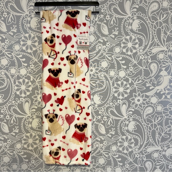 Women Owned Dog Design Valentine Day Throw Blanket - Picture 3 of 5